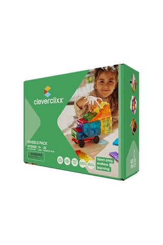 Cleverclixx Wheels Pack Manyetik Bloklar, Intense 25 Parça