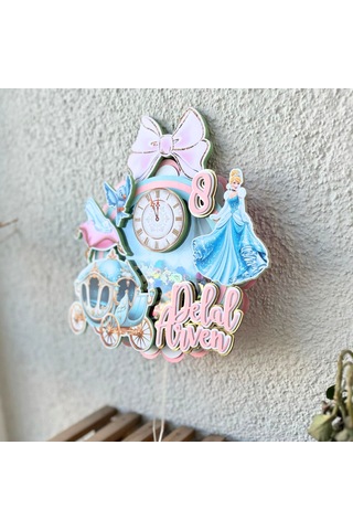 Sindirella Temalı Kız Çocuk Doğum Günü İsme Özel 3d Pasta Parti Süsü Cinderella Cake Topper Çocuk