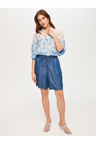 Faik Sönmez Beli Lastikli Comfort Fıt Liyoselli Jean Şort S26jst003 Us26jst00327 İndigo