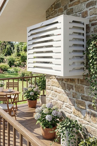 Klima Motoru/dış Ünite Gizleme/koruma Kafesi Xl 120x62x150 H Stage Beyaz