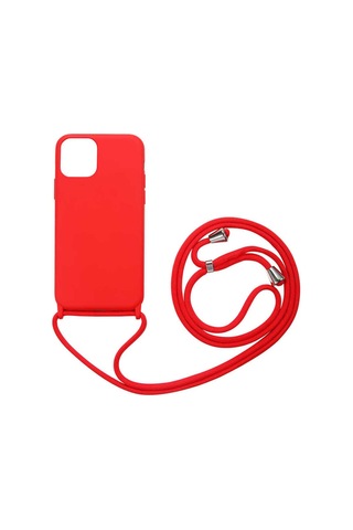 Apple Uyumlu iPhone 12 Mini Csk Zore Ropi Kılıf-kırmızı