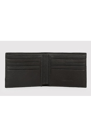 Mavi M0912365-900 Mavi Black Hakiki Deri Cüzdan siyah