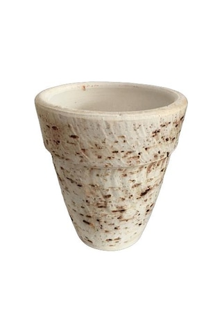 Antik Görünümlü Eskitme Toprak Saksı 17 Cm 15 Cm