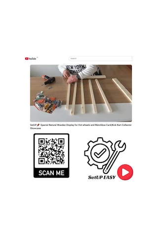 Regular Kart Rafı, Doğal Ahşap Regular Kart Sergileme Vitrini, Kutusunda Card Oyuncak Araba Rafı Diğer