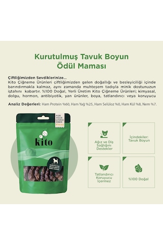 Kito Tavuk Boyun Yetişkin Köpek Ödül Maması 100 G