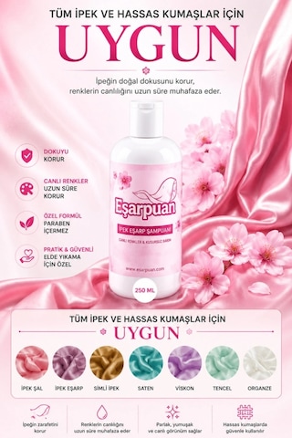 Eşarpuan İpek Şal Eşarp Şampuanı 2 x 250 ML