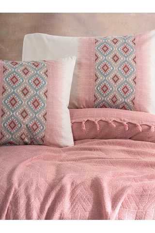 Cotton Box Jakarlı Çift Kişilik Pike Takımı Papina Pudra