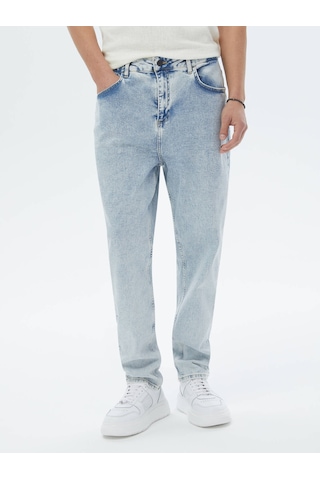 Kip Açık Mavi Carrot Fit Denim %100 Pamuk Pantolon Çok Renkli