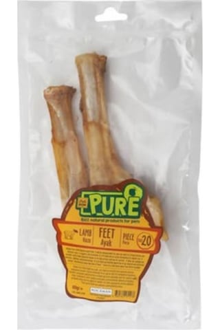 Delibon Pure Köpek için Kurutulmuş Parça Kuzu Ayak 100 G