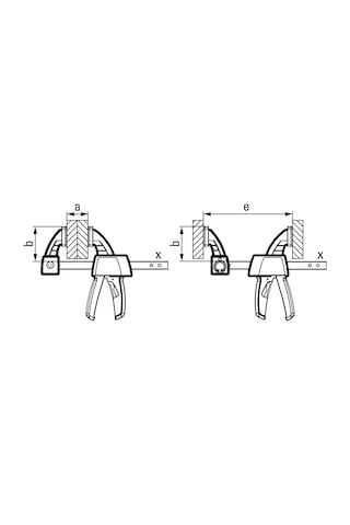 Bessey Ez30-8 Cırcır Mekanizmalı Tek El İşkence İç-dış 80x300mm