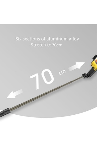 Torima L09 Profesyonel Işıklı Gimbal Öz Çekim Telefon Sabitleyici Video Çekimi Siyah