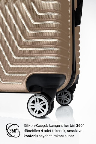 G&d Polo Suitcase Abs Gold Kabin Boy Valiz 600.06-k Altın