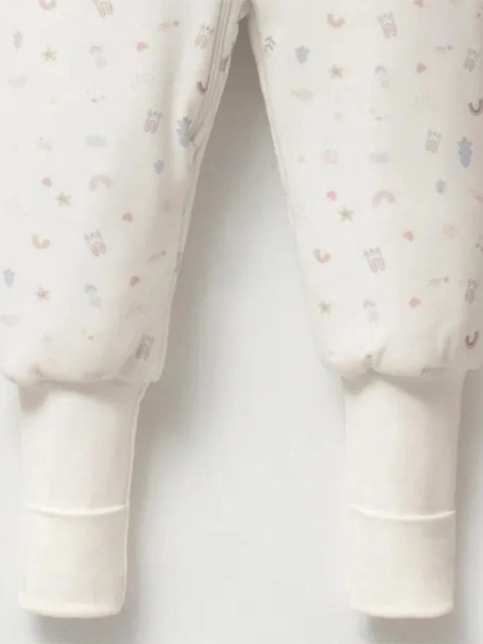 Fermuarlı Bisiklet Yaka Uyku Tulumu Çoraplı Patikli 2,5 Tog Ekru