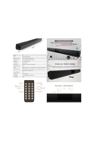 Motion W Soundbar Kablosuz Bs-28b Bluetooth Arion 20 Vo