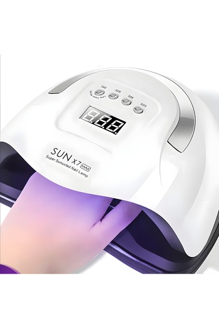 Uv Company Sun X7 Max 220w Uv Led Tırnak Kurutucu Lamba 57 Led, Sensörlü, Dijital Ekranlı Profesyonel Jel Oje Kurutma Cihazı 0
