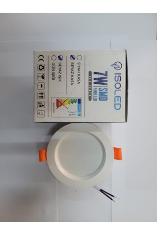 Isoled 7 Watt Spot Beyaz Kasa Beyaz Işık 10 Lu Paket Beyaz - Beyaz