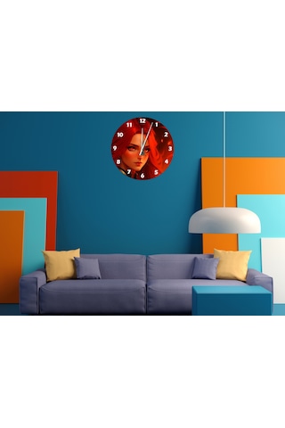 Ti-play Gözleri Devran 30x30cm Akrilik Dekoratif Modern Duvar Saati ÇOk Renkli