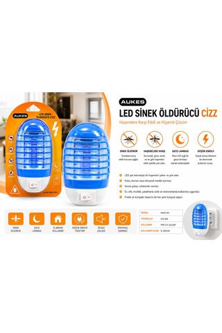 Aukes Led Sinek Öldürücü Cizz Haşere Kovucu