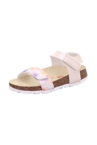 Nubebe Superfit Renkli Mantar Taban Sandalet Sedef Sedef Krem