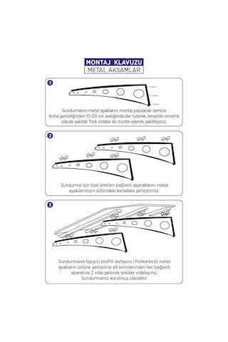 Metal Taşıyıcılı Kapı Üstü Pratik Sundurma 170x120 Md3