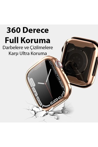 Dux Ducis Samo Series Apple Watch Uyumlu 45mm İçin Soft Tpu Full Koruma Ultra İnce Silikon Kılıf- 5775