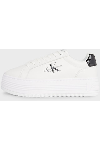 Calvin Klein Kadın Ayakkabı Yw0yw01431 01w Beyaz-siyah Beyaz - Siyah