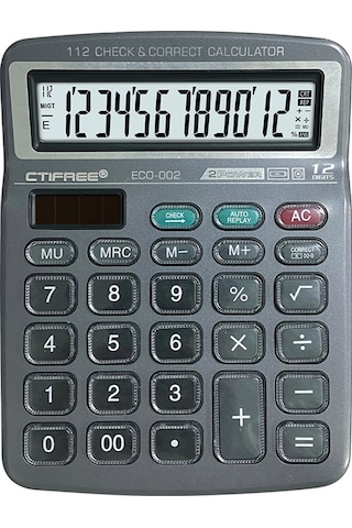 Singree 12 Haneli Büyük Solar Güç Lcd Ekran Büyük Tuşlu Masaüstü Hesap Makinesi Ofis Okul Ev Çocuk Öğrenci Muhasebeci Diğer