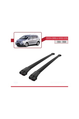 Toyota Corolla Verso E120 2004-2008 Arası İle Uyumlu Ace-1 Ara Atkı Tavan Barı Siyah