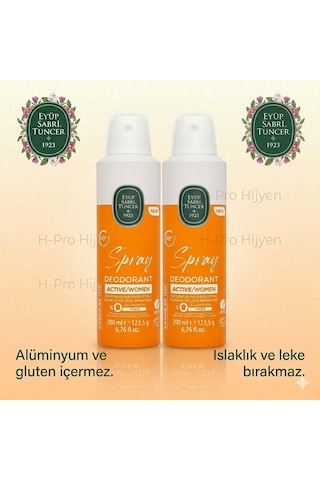 Eyüp Sabri Tuncer Est Active/women Deodorant 200 Ml 2 Adet- Islaklık Ve Leke Karşıtı, H-pro Hijyen