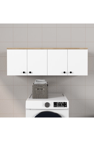 Ferniso Mobilya Banyo Dolabı 4 Kapaklı Beyaz