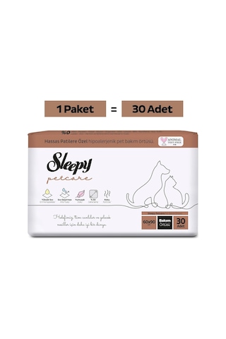 Ayrex Sleepy Petcare Pet Bakım Örtüsü 60x90 Cm 30 Adet