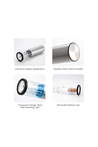Novahub Usb Şarjlı Otomatik Şarap Açacağı, Gümüş Paslanmaz Çelik, Ev Ve Parti İçin Kullanışlı Gümüş