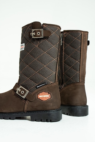 Harley Davidson Laconia Hakiki Deri Kahverengi Çocuk Çizme 025f100481-kahverengi Kahverengi