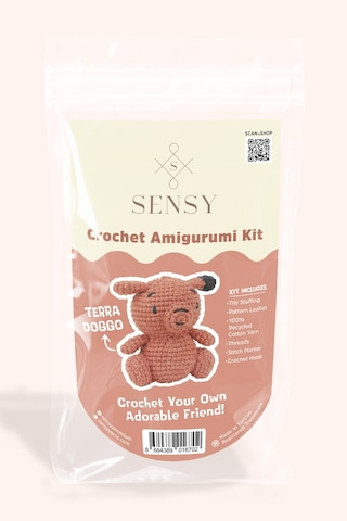 Sensy Amigurumi Kit Başlangıç Seviye Amigurumi Kiti Amigurumi Örgü Kit Terra Doggo