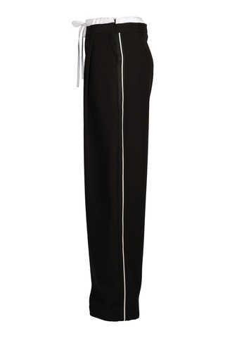 Ysatis Oversized Minimalist Kadın Pantolon - Yüksek Bel - Günlük Kullanım Siyah
