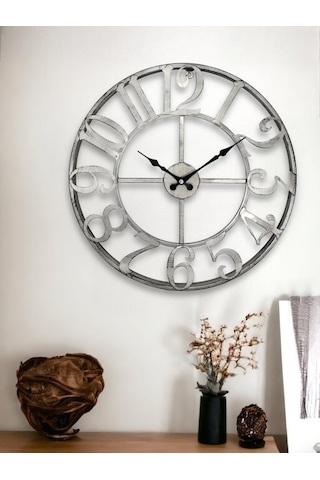 Galaxy Dm40gk Rakamlı Metal 40 Cm Duvar Saati Gri