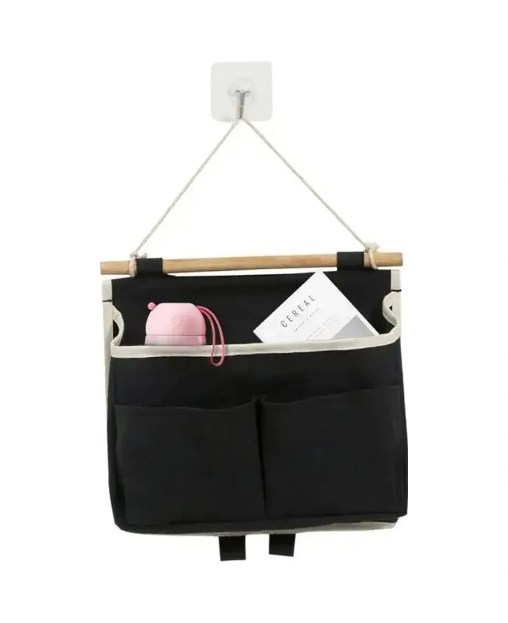 Kosona Duvarlı Oxford Kumaş Organizer, 25x6x23 Cm Siyah, Makyaj Ve Aksesuar Depolama, Ev Ve Banyo İçin Uzun Ömürlü Dolap