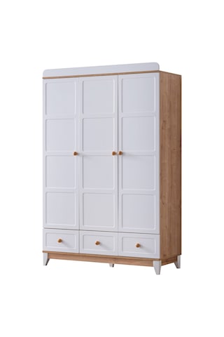 Gardırop, Berlin 3 Kapaklı Çekmeceli Dolap - Ceviz