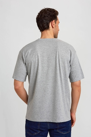 Bisse Basic Oversize Gri Melanj Erkek T-shirt Ts2410n24199 D55-1 Gri Melanj