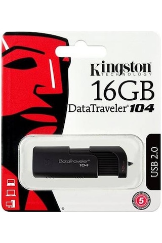 Kingston DataTraveler 104 DT104/16GB 16 GB Usb 2.0 Flash Bellek