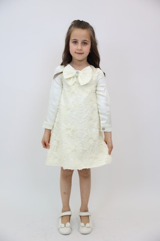Xo Kids Kız Çocuk Elbise 3-10 Yaş 3911 Ekru