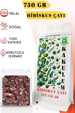 Kakulem Sertifikalı 750 Gr Doğal Kurutulmuş Hibiskus Çayı Nar Çiçeği