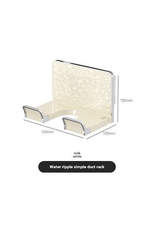 Springsun Banyo Saç Kurutma Makinesi Tutucusu, Plastik Duvar Takımı, Boşluk Tasarrufu, Saç Kurutucu Ve Havlu Rakipleri İçin, Delme Yok, Basit Ve Modern Tasarım, Süt Beyazı-gümüş Diğer