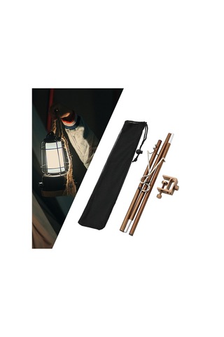 Homyl Kamp Feneri Standı 2 Adet Kancalı Asılı Kahverengi Kahverengi