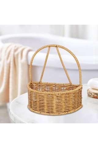 Homyl Ofis Mutfak Dolabı Için Asılı Depolama Sepeti El Dokuma Gösterildiği Gibi