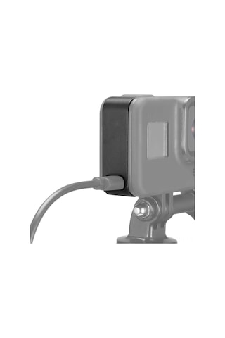 Neevoyu Gopro Hero 8 Black İçin Pil Kapağı - Sponge İçli Pil Tutucu, Şarj/mikrofon Delikli, Dayanıklı Plastik, Kolay Kurulum Gümüş