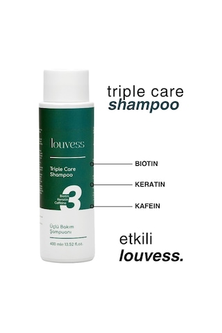 Louvess Biotin Keratin ve Kafein İle Güçlendirilmiş Saç Bakım Şampuanı 400 ML