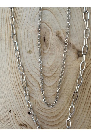 Paytak Moda Gümüş Rengi Zincir Kolye Unisex Zincir Kolye Pytkznckly239 Gümüş