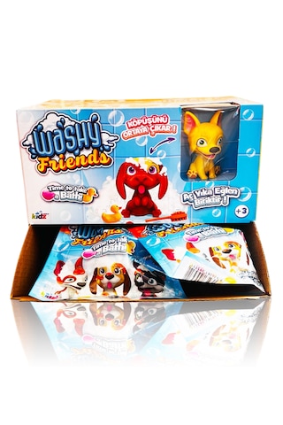 Washy Friends Aç Yıka Biriktir Renk Değiştiren Köpek Figür 3 Adet