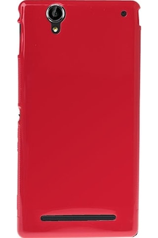Xperia T2 Ultra İle Uyumlu Silikon Kılıf Kırmızı
